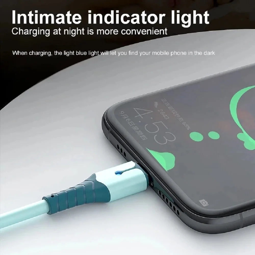 Multi Color lightweight liquid Data Cable Suitable For Android Samsung