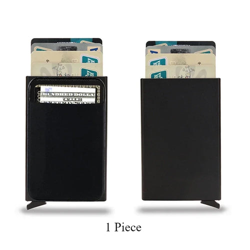 Rfid Smart Credit Card Holder Wallets Metal Slim Pop Up Minimalist Men