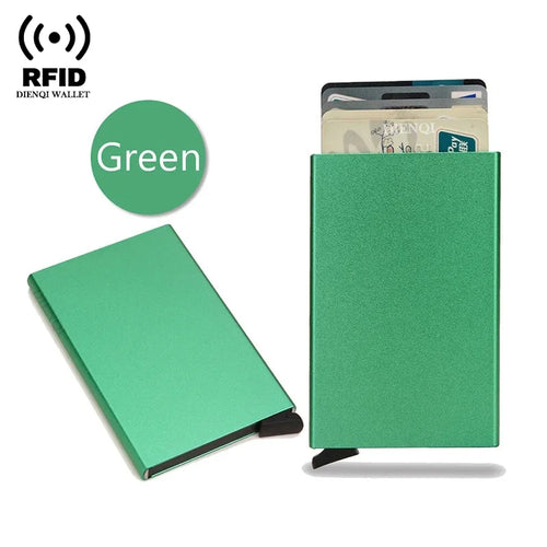 Rfid Credit Card Holder Metal Thin Slim Smart Wallet Men Women Wallets