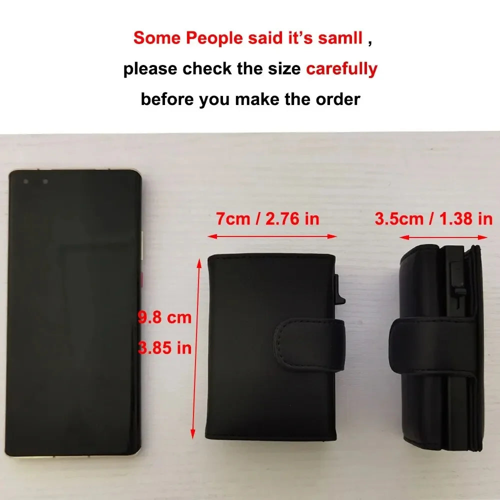 Rfid Microfiber Leather Men Wallets Fashion Card Holder Trifold Wallet
