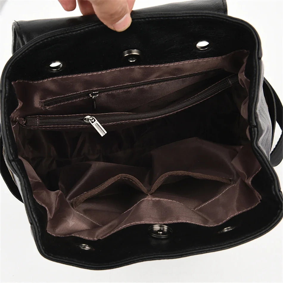 Bagpack Luxury Women Backpack Soft Leather Backpacks for Teenage Girls