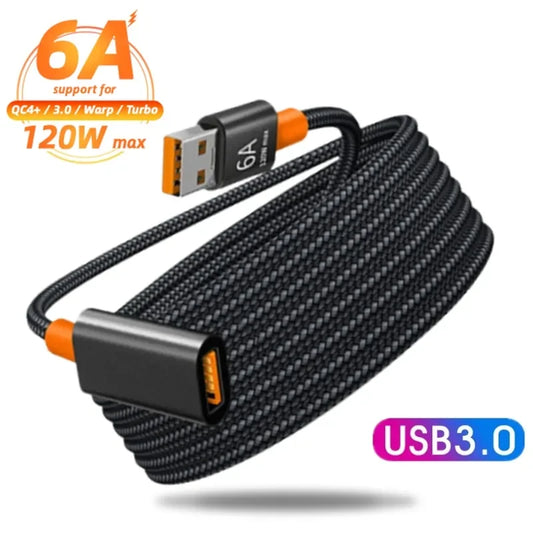 1.5m 6A USB 3.0 Extension Cable Female To Male Extender Cord High