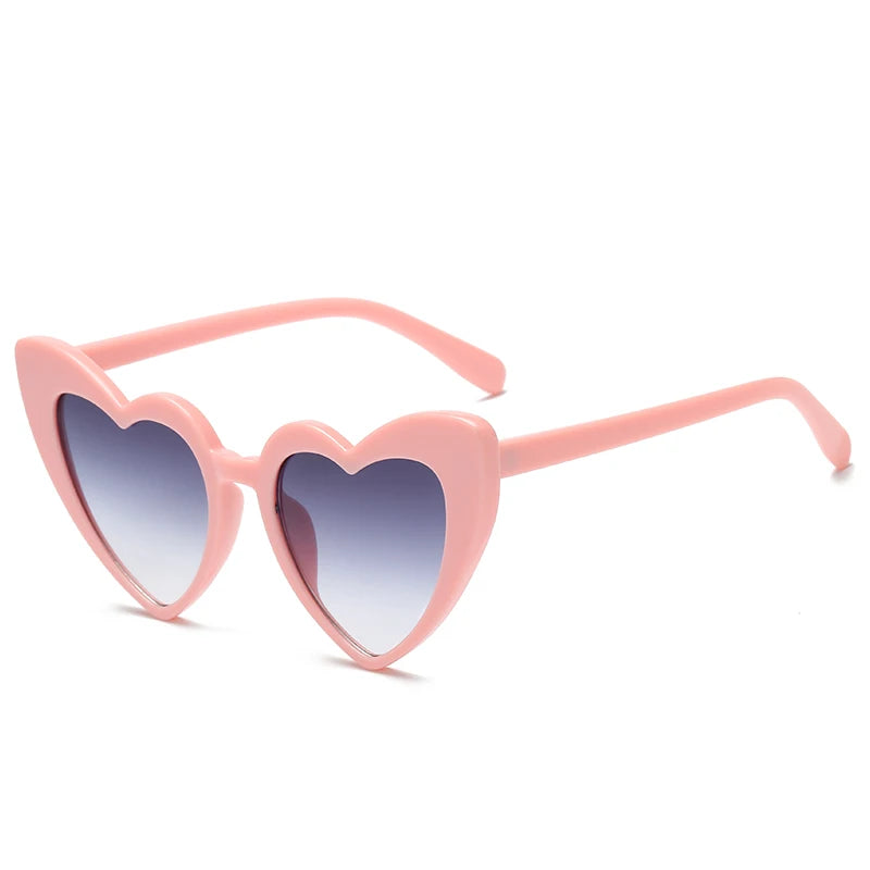 2024 New Heart shaped Cat Eye Sunglasses Women Large Frame Glasses
