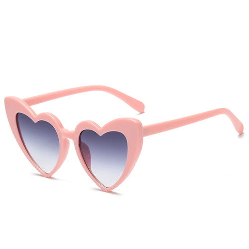 2024 New Heart shaped Cat Eye Sunglasses Women Large Frame Glasses
