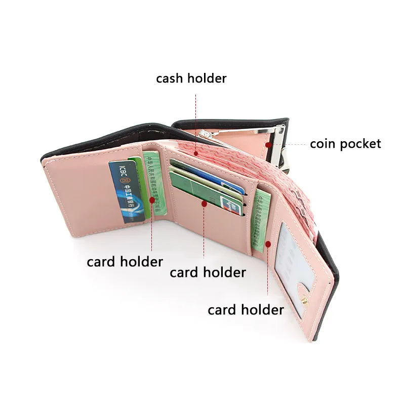 New Mini Short Women Wallets High Quality Coin Pocket Luxury Female