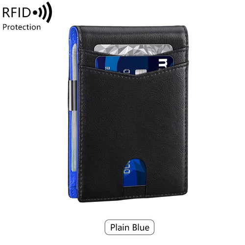 Minimalist men's RFID blocking multi-functional ultra-thin 12-card