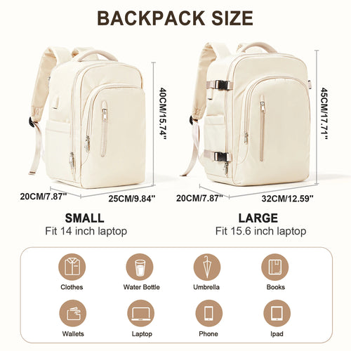 Laptop Bag Travel Backpack for Women Large Capacity Easyjet Carry-Ons
