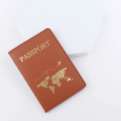 Simple Fashion Passport Cover World Map Thin Slim Travel Passport