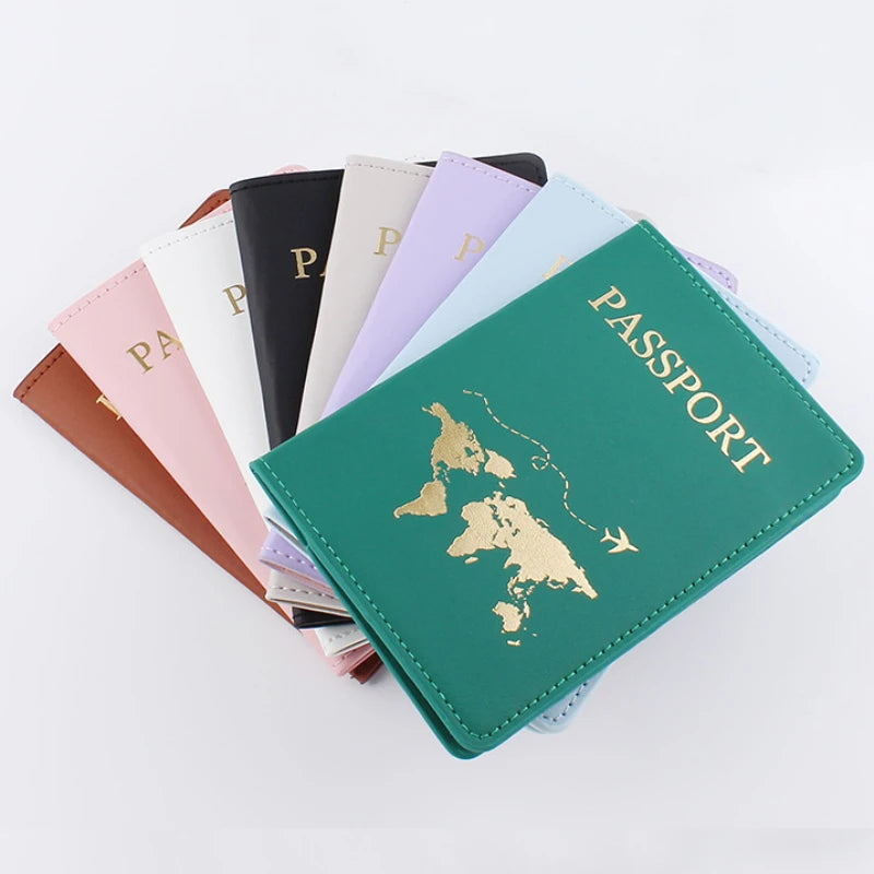 Simple Fashion Passport Cover World Map Thin Slim Travel Passport