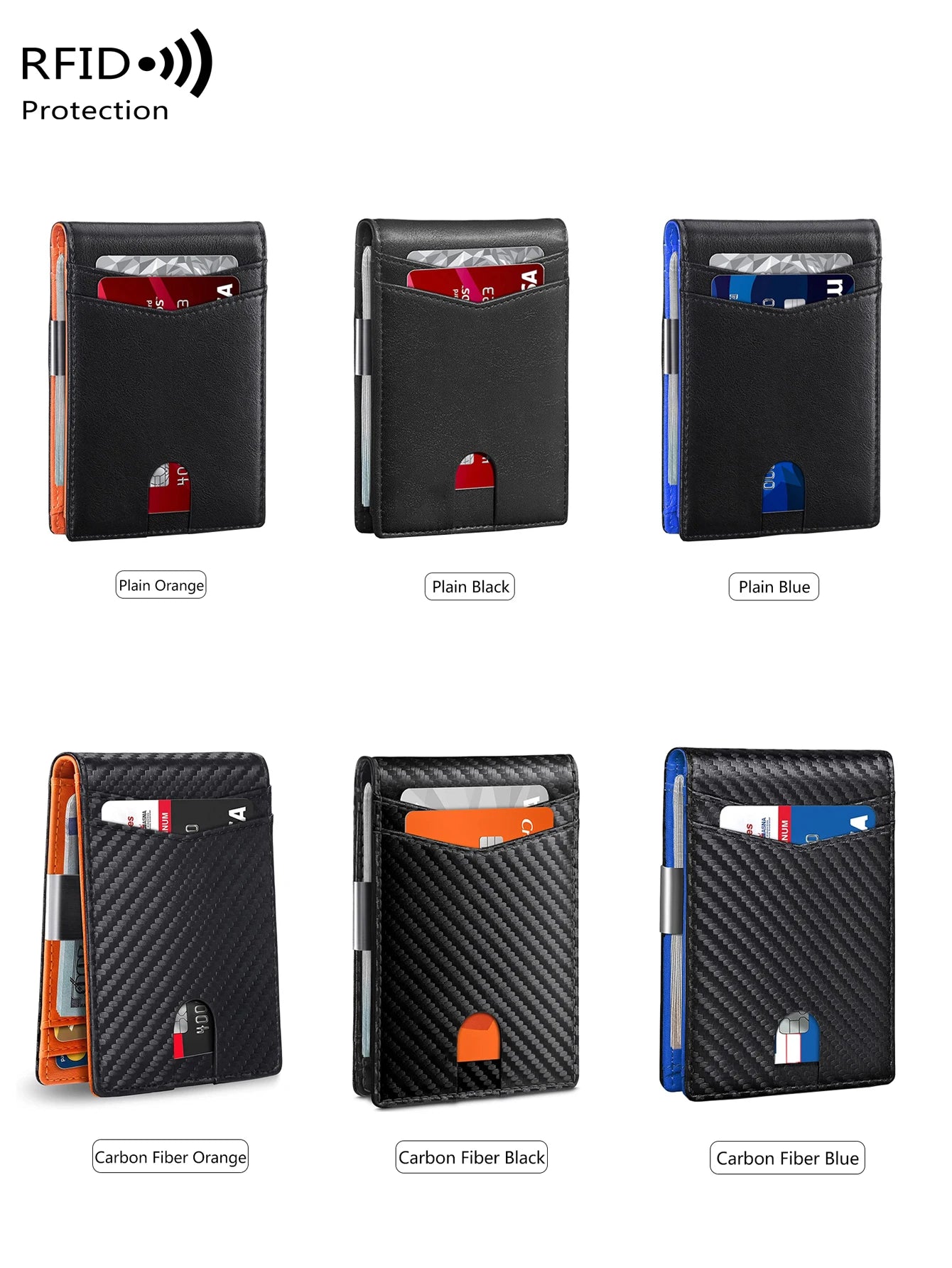 Minimalist men's RFID blocking multi-functional ultra-thin 12-card