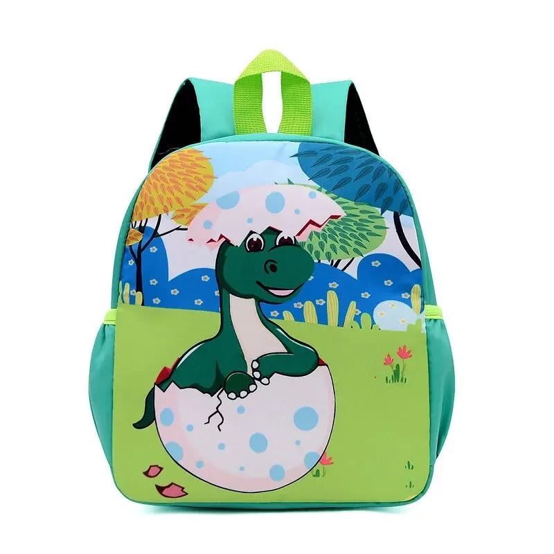 Cartoon Cute Dinosaur Printed SchoolBags Trendy Waterproof