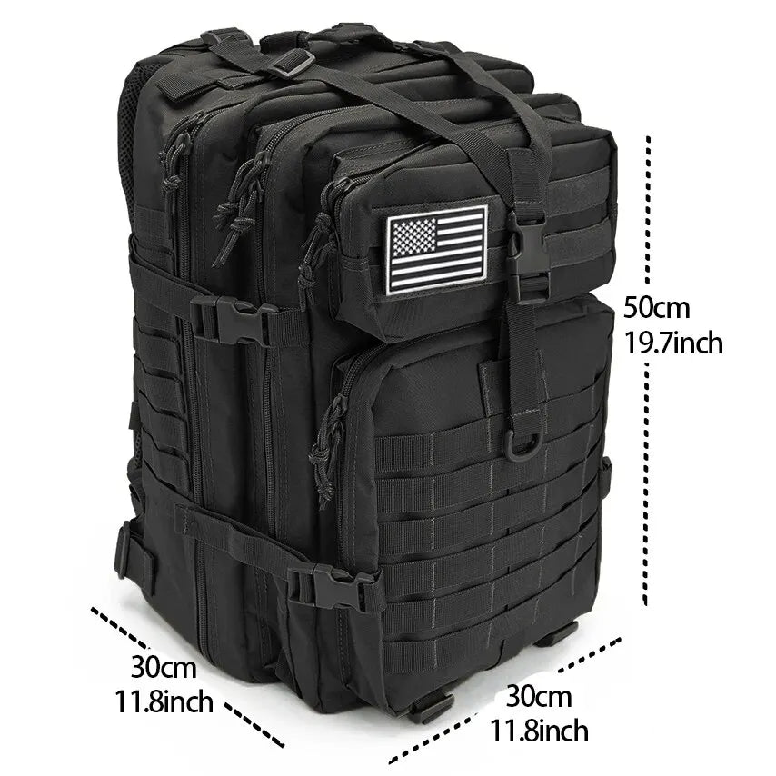 QT&QY 50L Man Tactical Backpacks Survival Traveling Bags Hking Outdoor