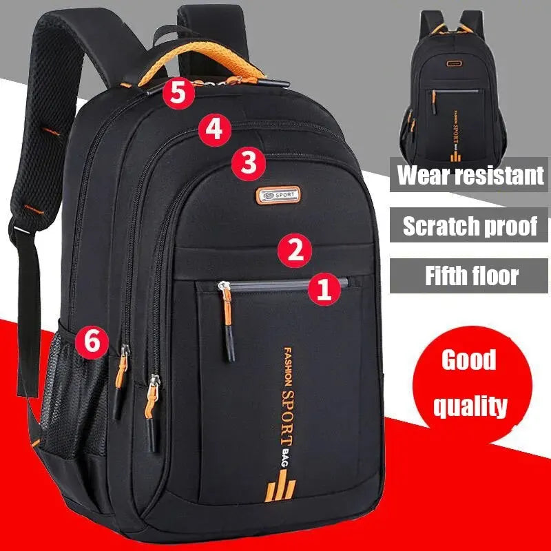 Backpack Men's Women's Oxford Cloth Backpack High Capacity Junior High