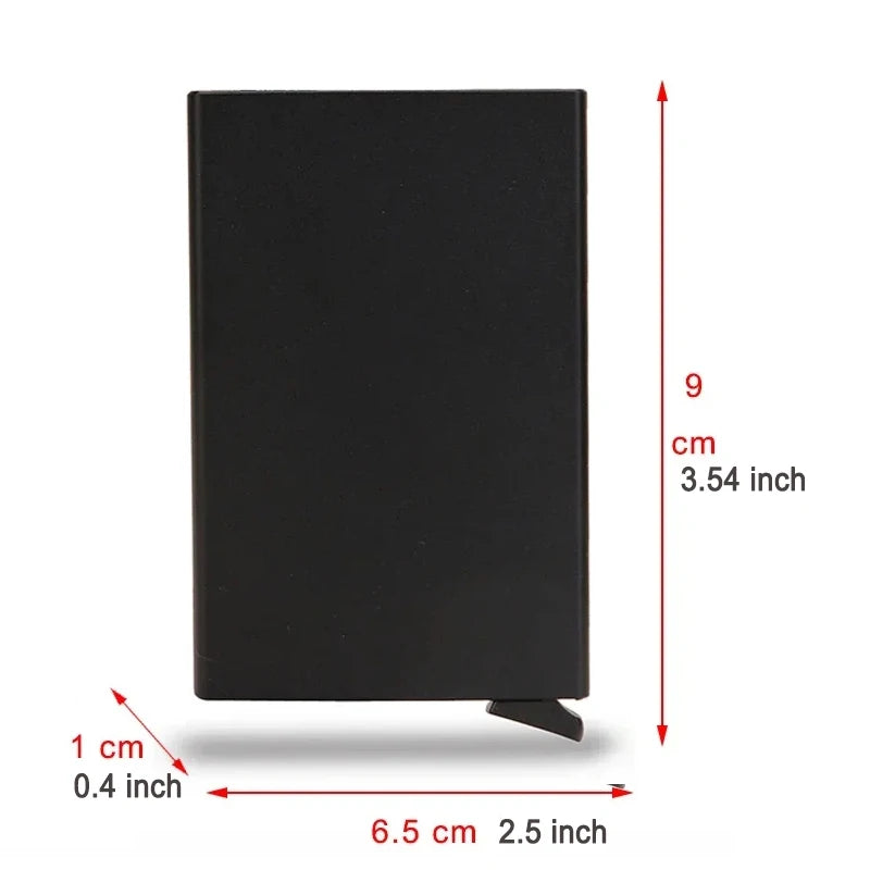 Rfid Smart Credit Card Holder Wallets Metal Slim Pop Up Minimalist Men