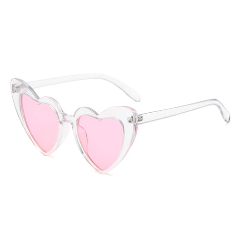 2024 New Heart shaped Cat Eye Sunglasses Women Large Frame Glasses