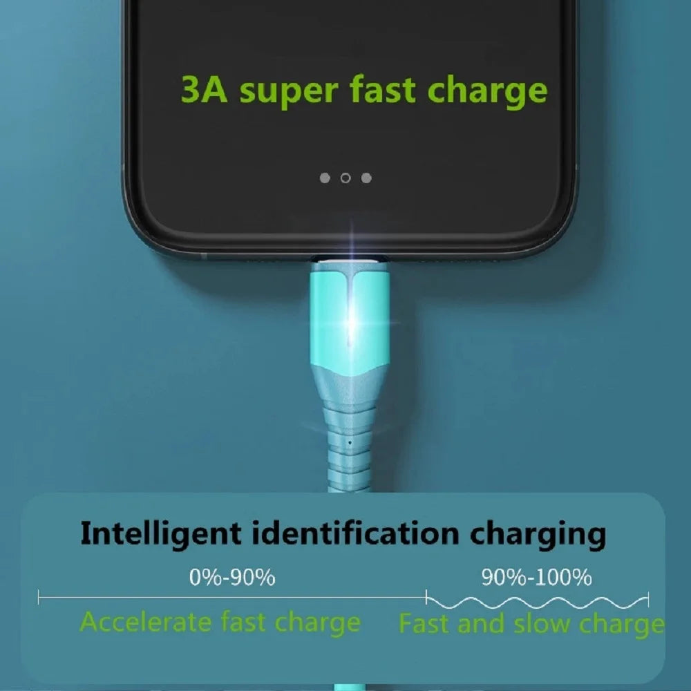 Multi Color lightweight liquid Data Cable Suitable For Android Samsung