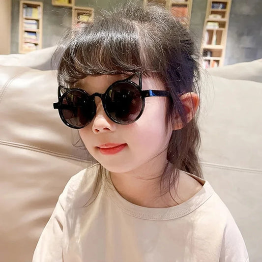 New Children's Sunblock Sunglasses Cartoon Personality Cat Ear