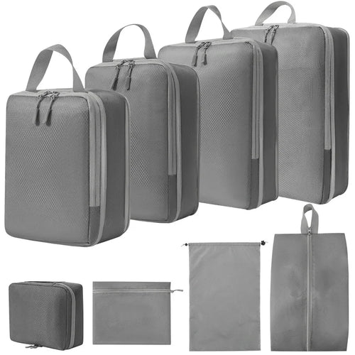 4 pcs/set Compressible Packing Travel Storage Bag Cubes Waterproof