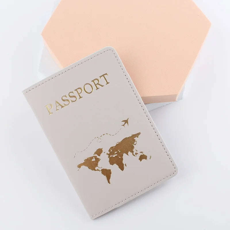 Simple Fashion Passport Cover World Map Thin Slim Travel Passport