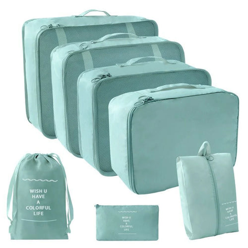7 Pcs Set Travel Organizer Storage Bags Suitcase Packing Cubes Set
