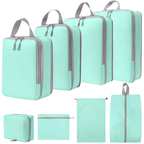 4 pcs/set Compressible Packing Travel Storage Bag Cubes Waterproof