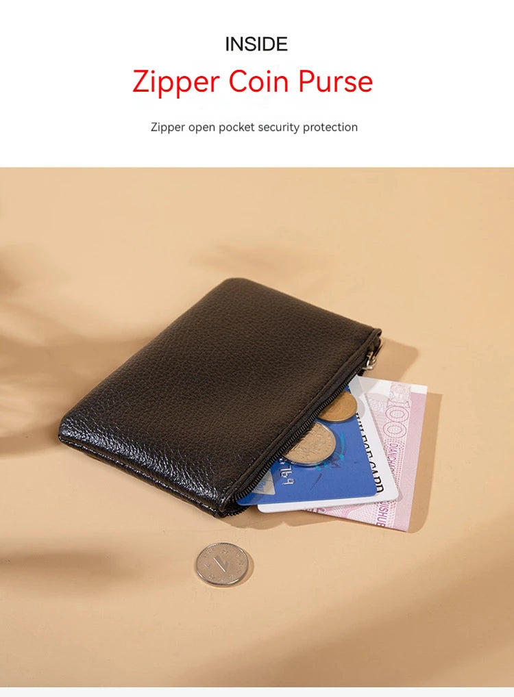Fashion Leather Short Coin Purses Women Small Change Money Bags Pocket