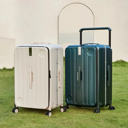 Luxury Valise PC Trolley Suitcases Travel Bag Custom Cup Holder Large