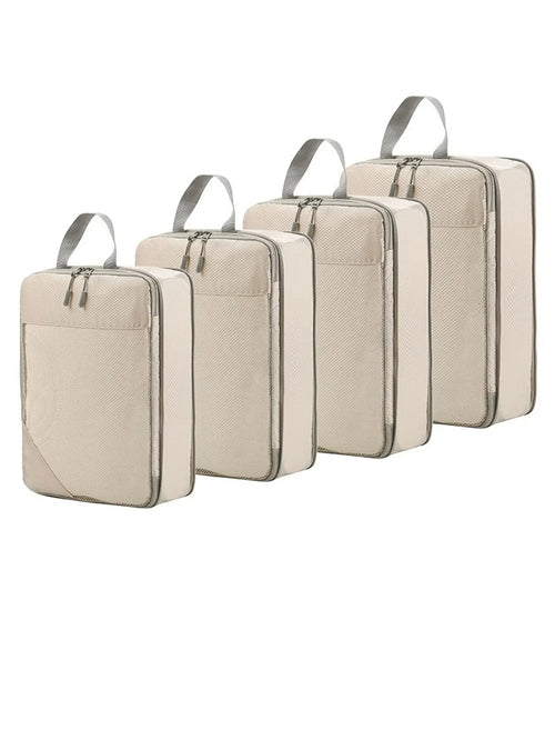 4 pcs/set Compressible Packing Travel Storage Bag Cubes Waterproof