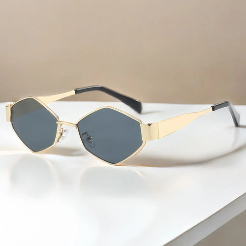 Fashion Hexagon Sunglasses Women 2024 Luxury Brand Design Unique