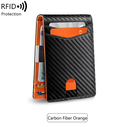 Minimalist men's RFID blocking multi-functional ultra-thin 12-card