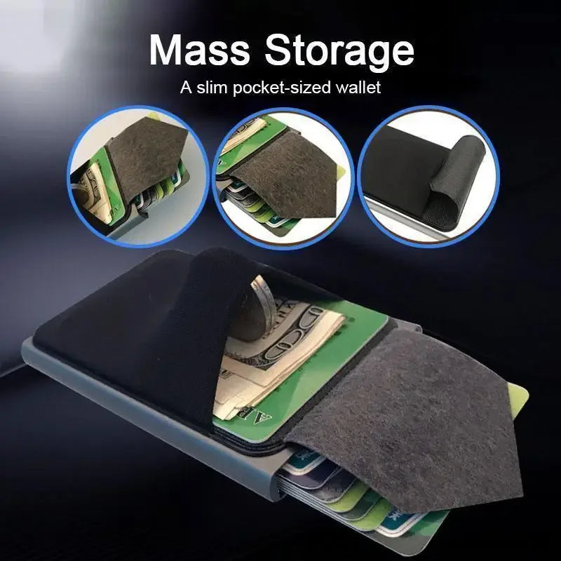 Rfid Smart Credit Card Holder Wallets Metal Slim Pop Up Minimalist Men