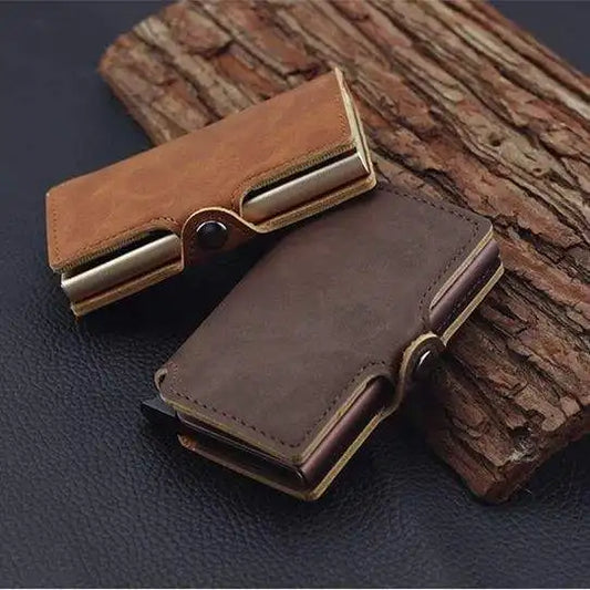 Mens Slim Wallet with Money Clip Pop up RFID Blocking Credit Card