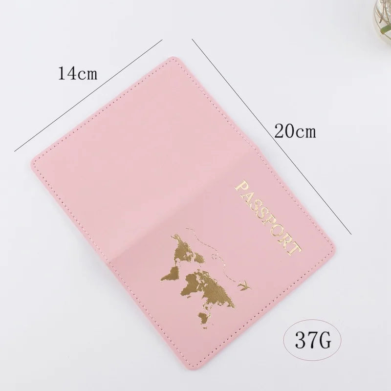 Simple Fashion Passport Cover World Map Thin Slim Travel Passport