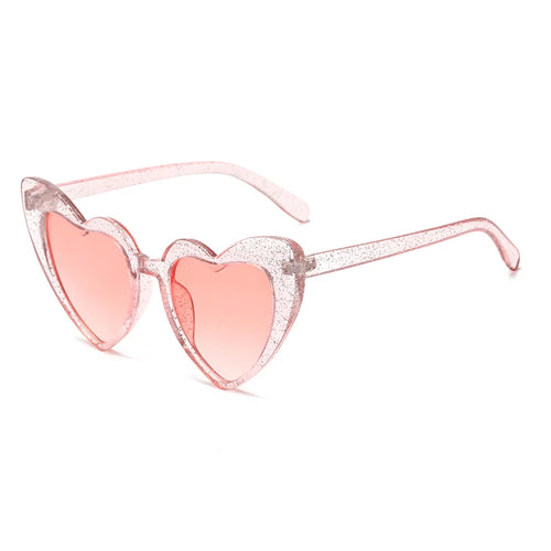 2024 New Heart shaped Cat Eye Sunglasses Women Large Frame Glasses