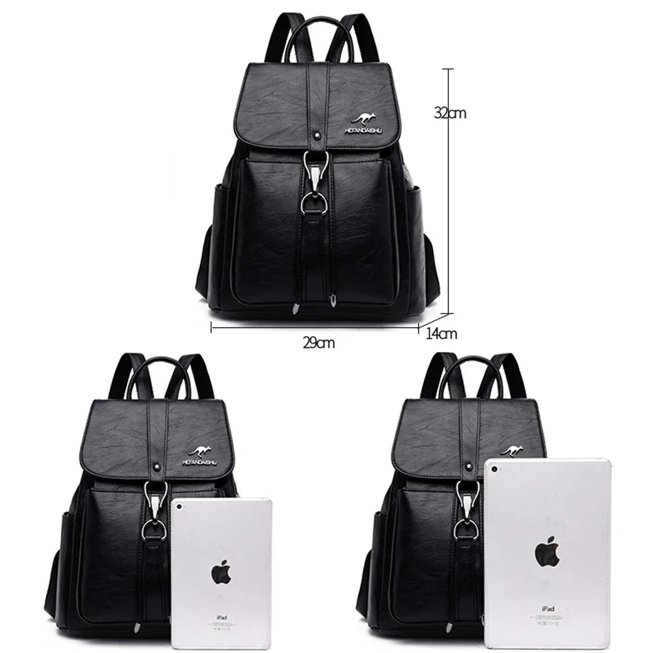 Bagpack Luxury Women Backpack Soft Leather Backpacks for Teenage Girls