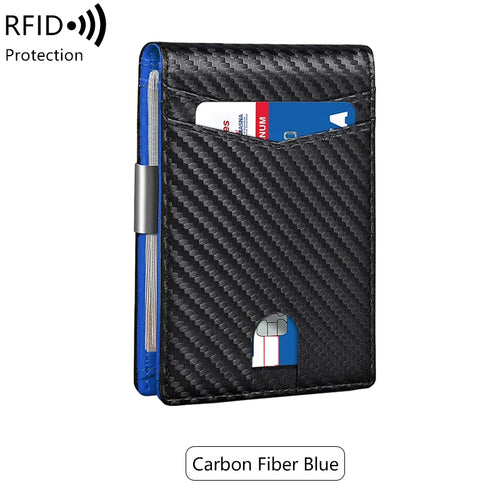 Minimalist men's RFID blocking multi-functional ultra-thin 12-card