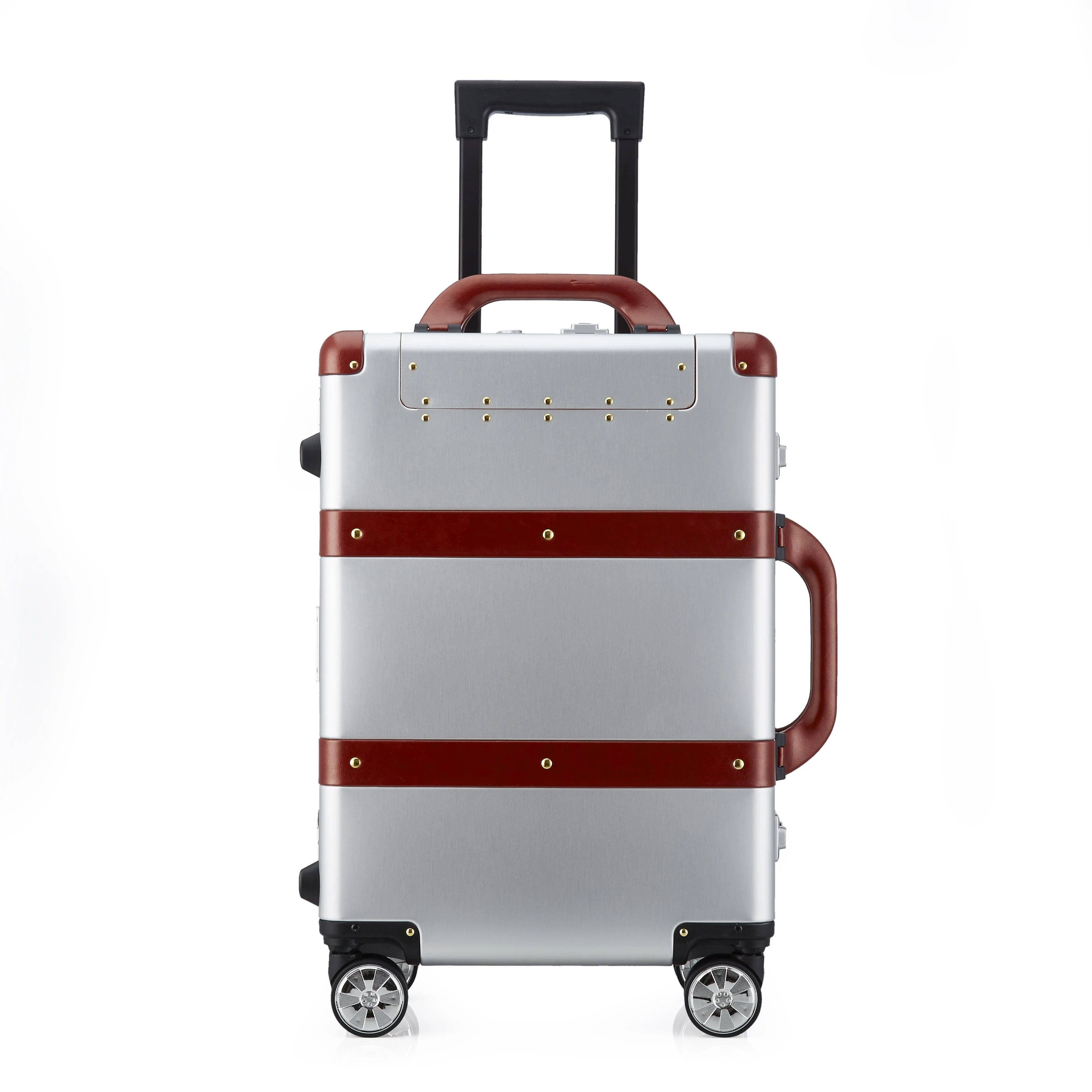 High quality aluminum alloy luggage luxury custom travel trolley hard