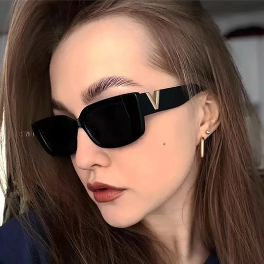 Fashion Cat Eye Sunglasses Luxury V Sun Glasses For Ladies Classic