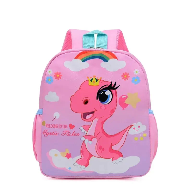 Cartoon Cute Dinosaur Printed SchoolBags Trendy Waterproof