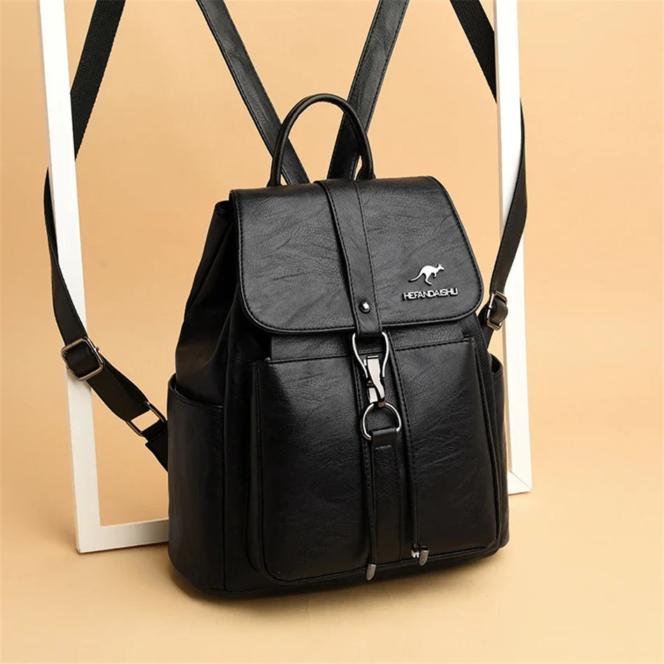 Bagpack Luxury Women Backpack Soft Leather Backpacks for Teenage Girls