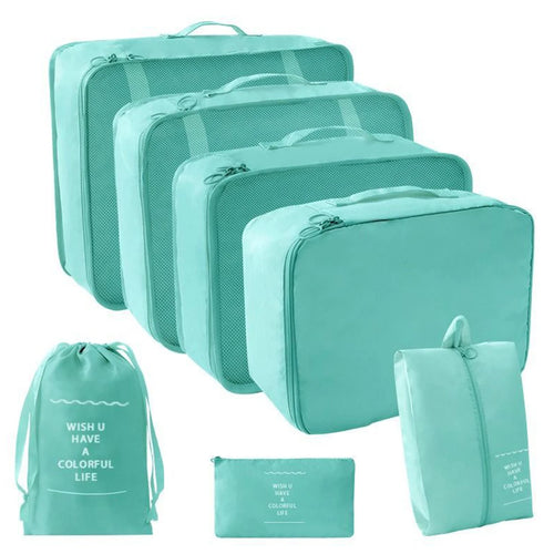 7 Pcs Set Travel Organizer Storage Bags Suitcase Packing Cubes Set