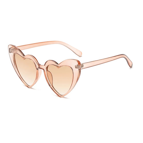 2024 New Heart shaped Cat Eye Sunglasses Women Large Frame Glasses