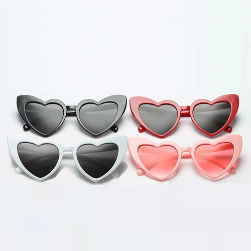 Heart Shaped Sunglasses Women Cat Eye Female Sun Glasses Brand Retro