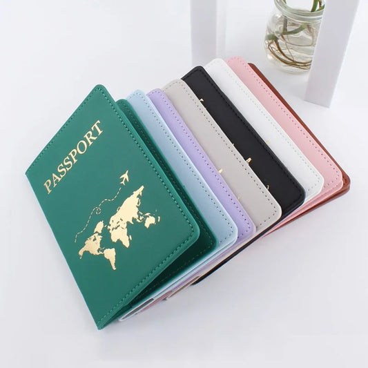 Simple Fashion Passport Cover World Map Thin Slim Travel Passport