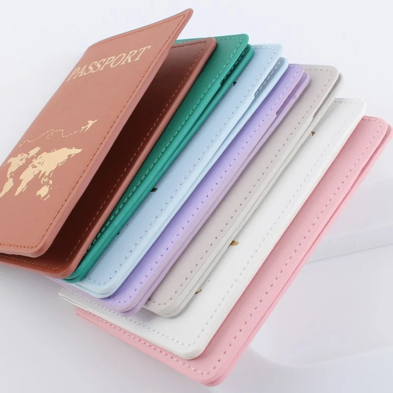 Simple Fashion Passport Cover World Map Thin Slim Travel Passport