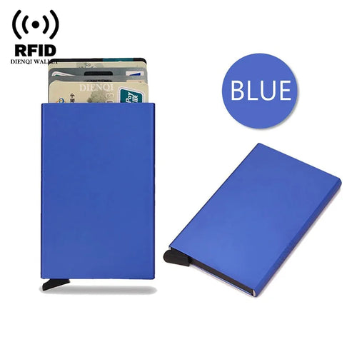 Rfid Credit Card Holder Metal Thin Slim Smart Wallet Men Women Wallets