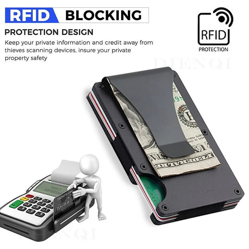 Slim Wallet For Men - Front Pocket RFID Blocking Minimalist Wallet For