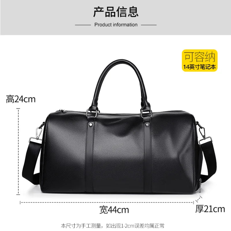 Luxury Brand Leather Travel Bags Handbag Travel Men Large Luggage Tote