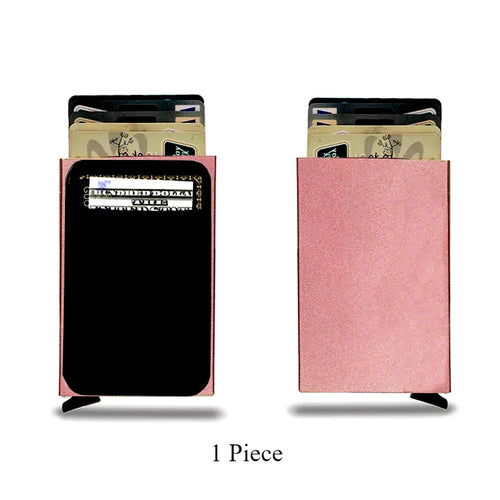 Rfid Smart Credit Card Holder Wallets Metal Slim Pop Up Minimalist Men
