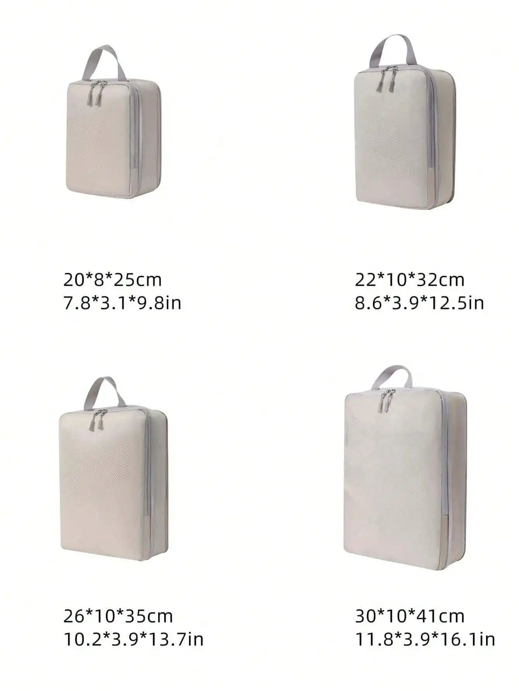 4 pcs/set Compressible Packing Travel Storage Bag Cubes Waterproof